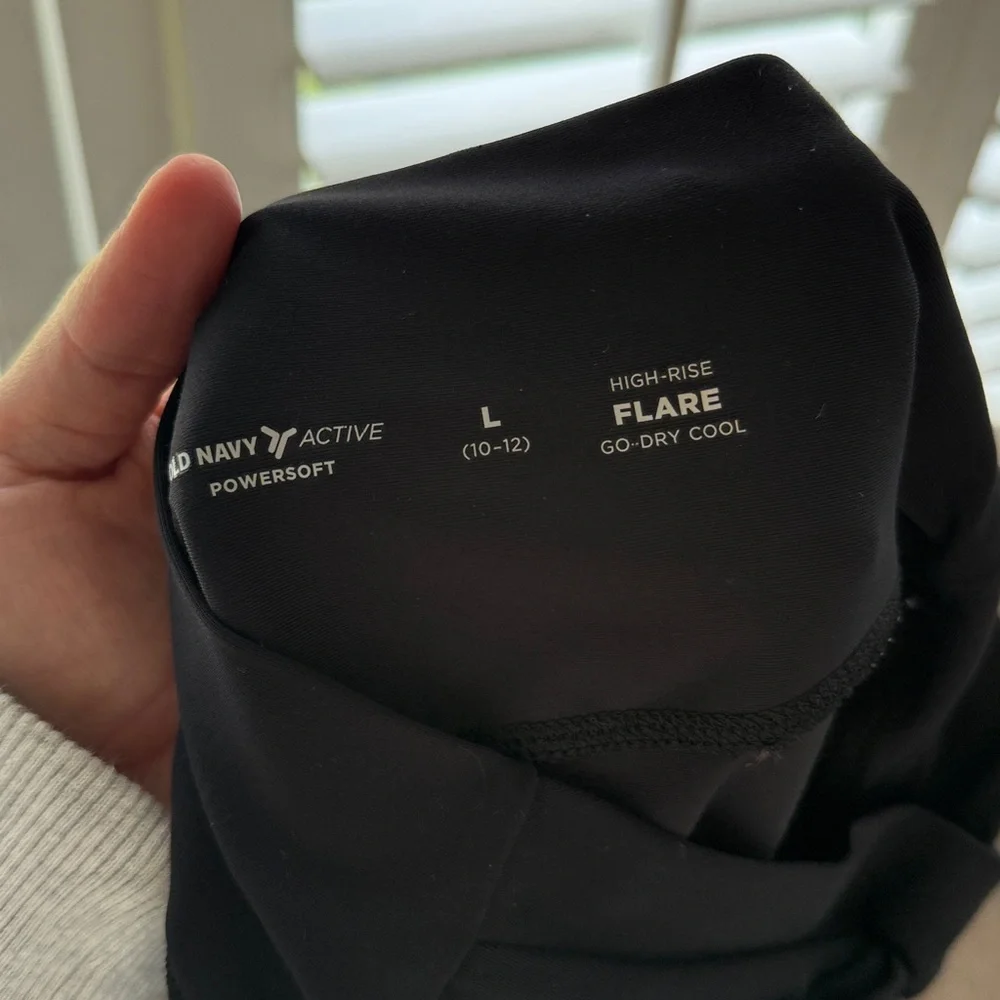 Old Navy Black‎ Flare Leggings Powersoft High Rise